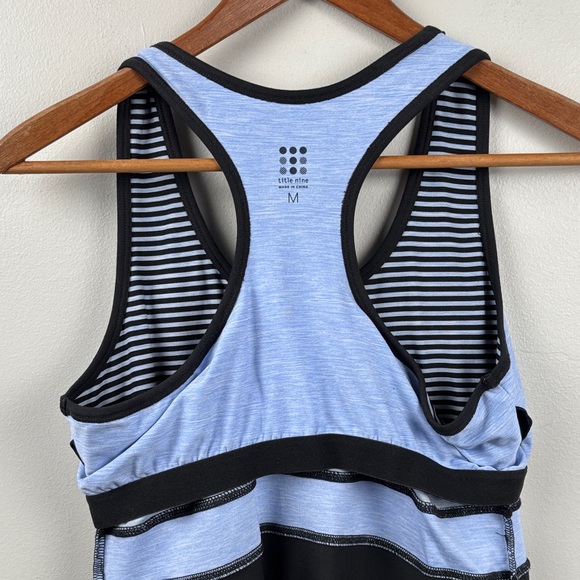 Title Nine blue and black sports dress medium w shelf bra Athleisure pickleball - Picture 12 of 12